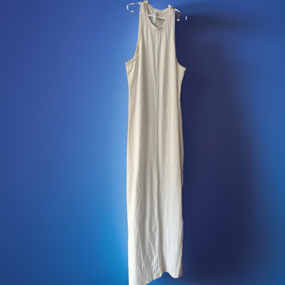 Athleta Cream Maxi Tank Dress